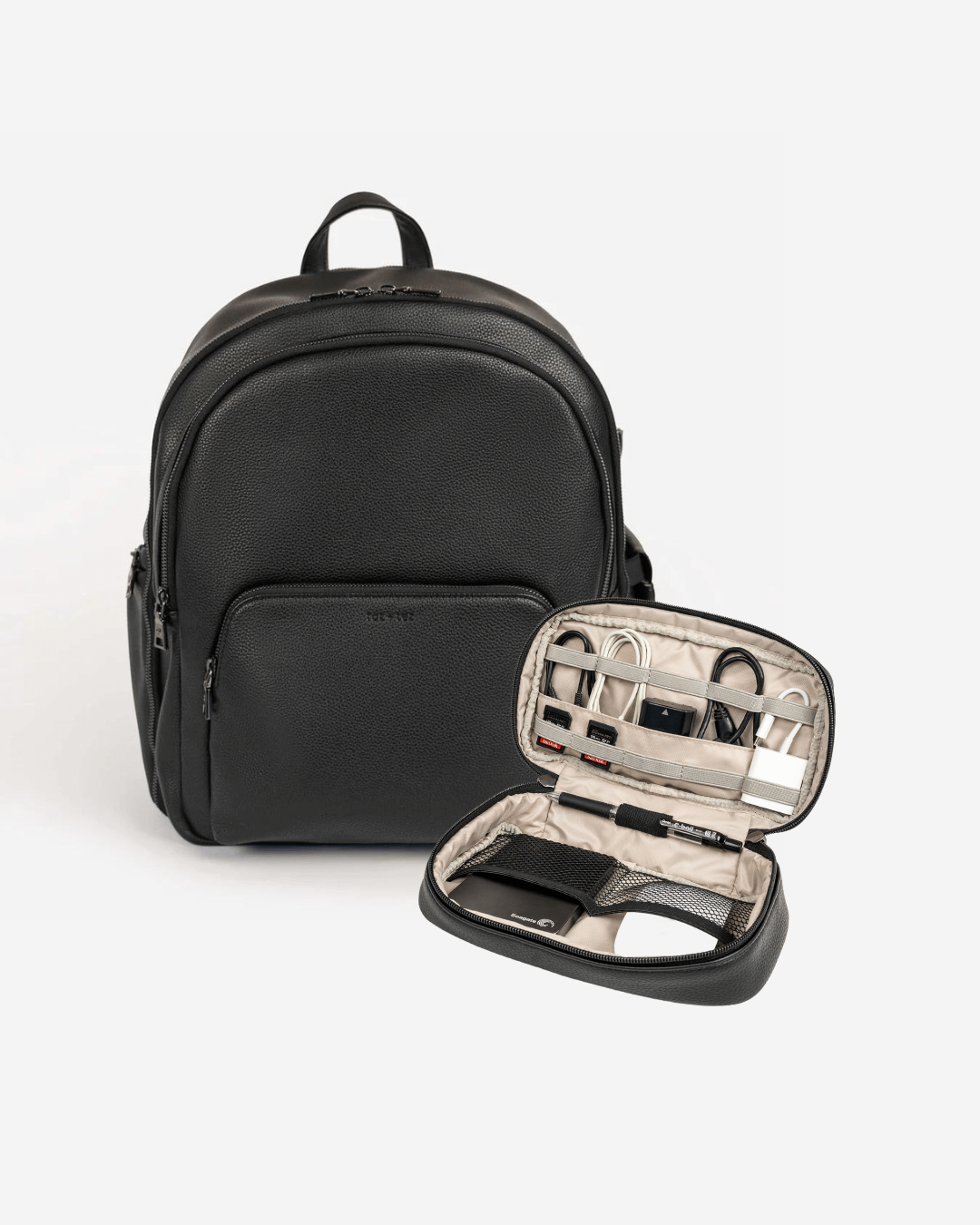 Tildy Backpack + Tech Case (Black)