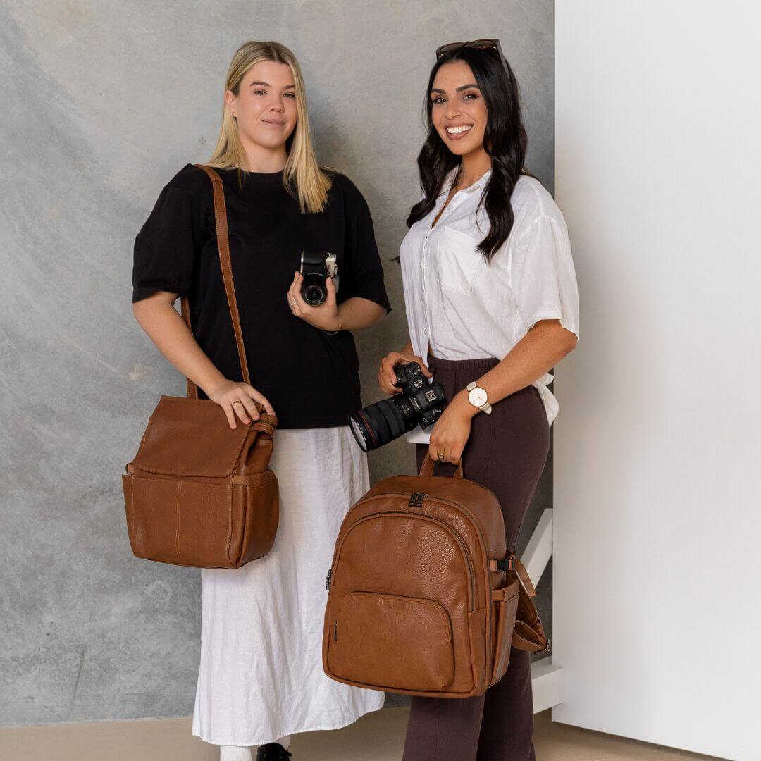Stylish Camera Bag Backpack (Tan) | taz + tez Camera Bags – Taz + Tez