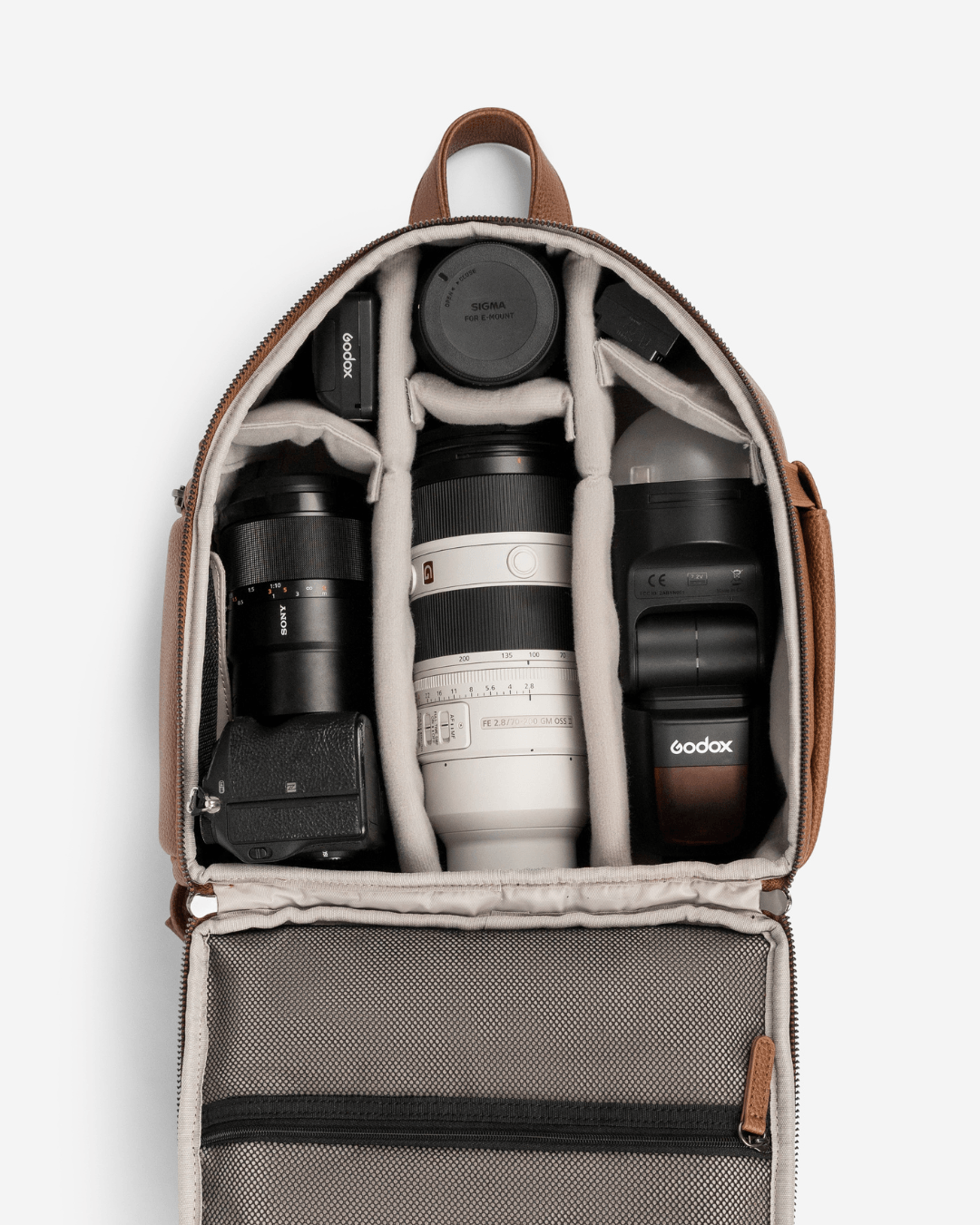 Marlo Camera Backpack (Tan)-6