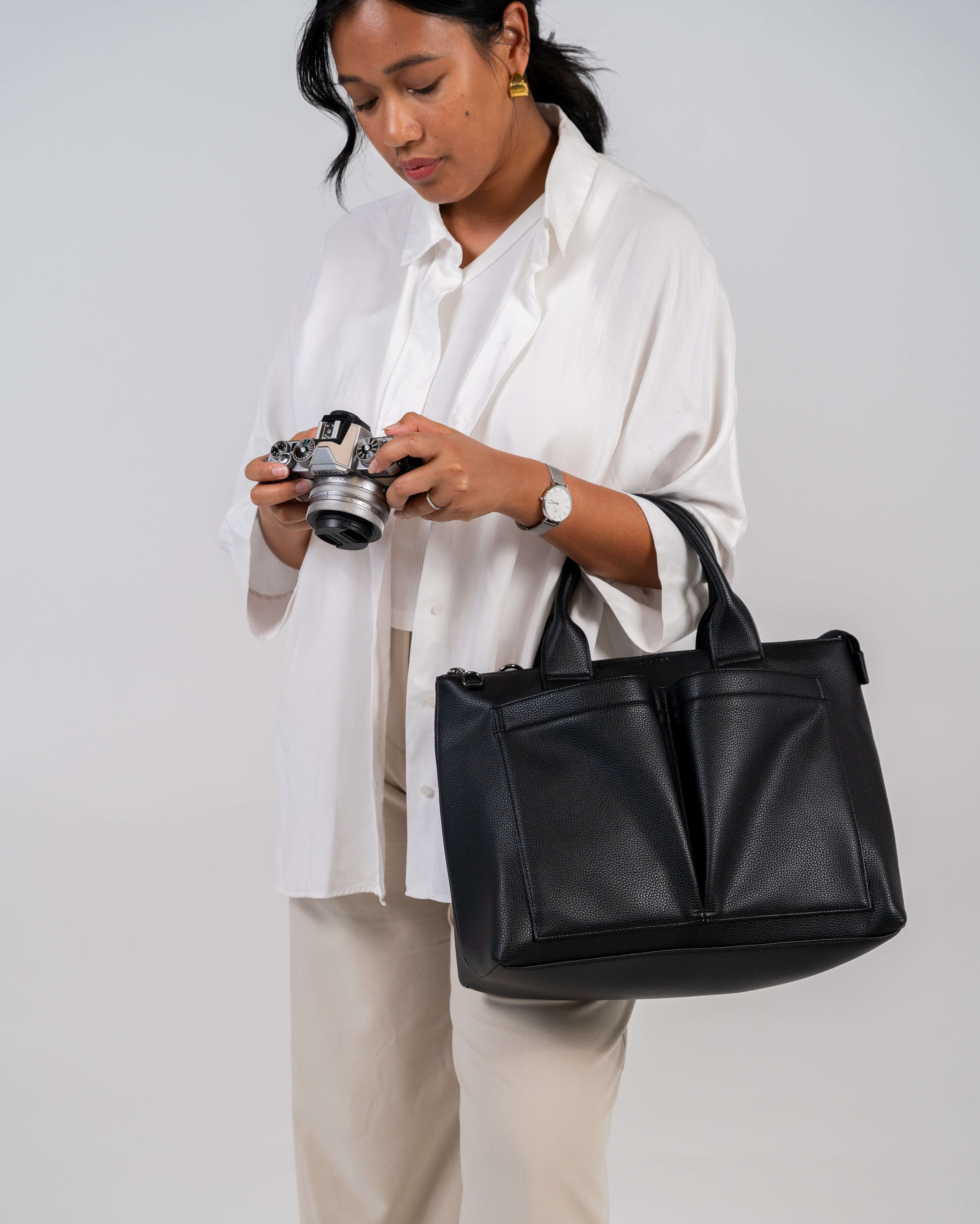 Pippa Camera Bag with Caddy (Black)