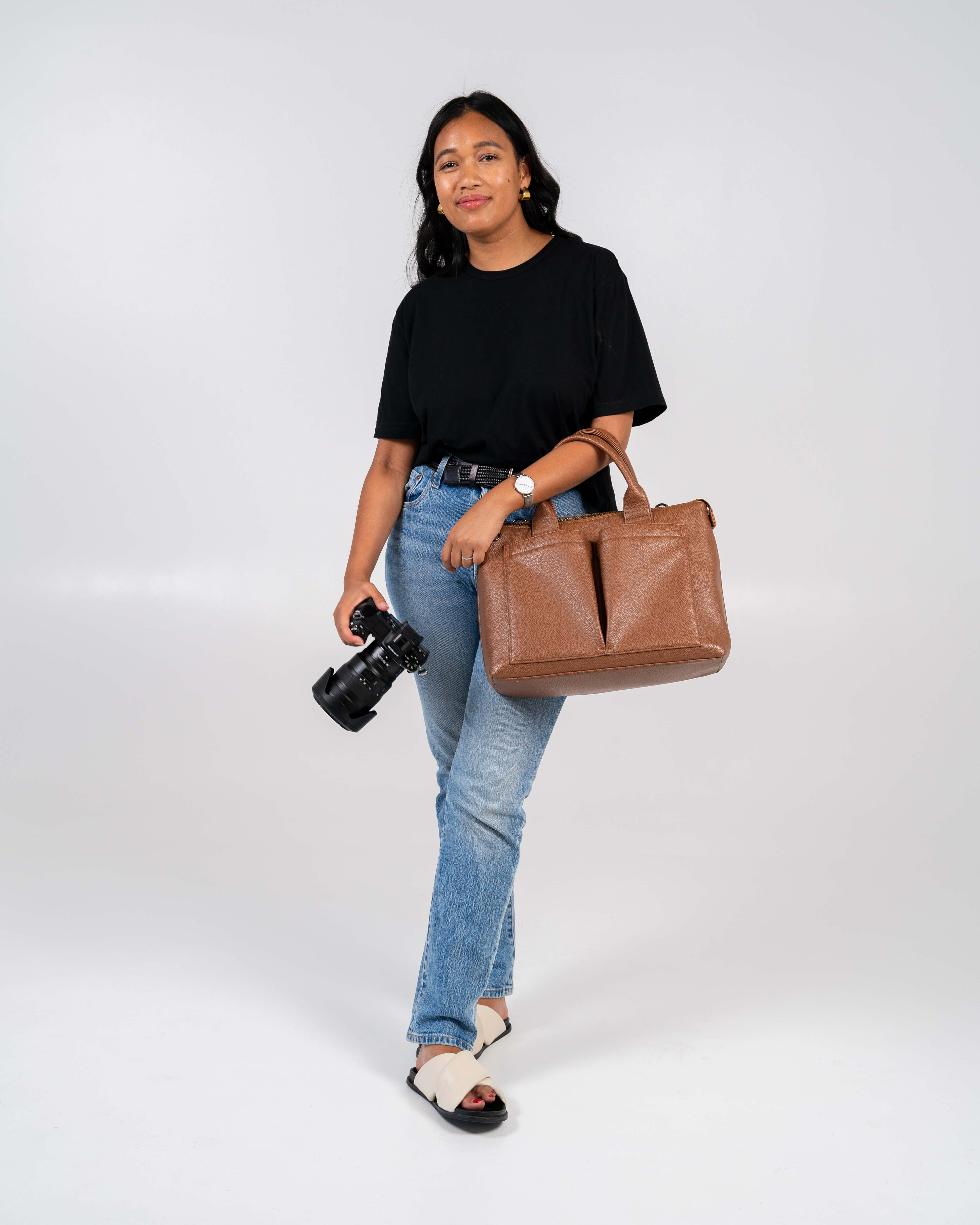 Pippa Camera Bag with Caddy (Tan)-7