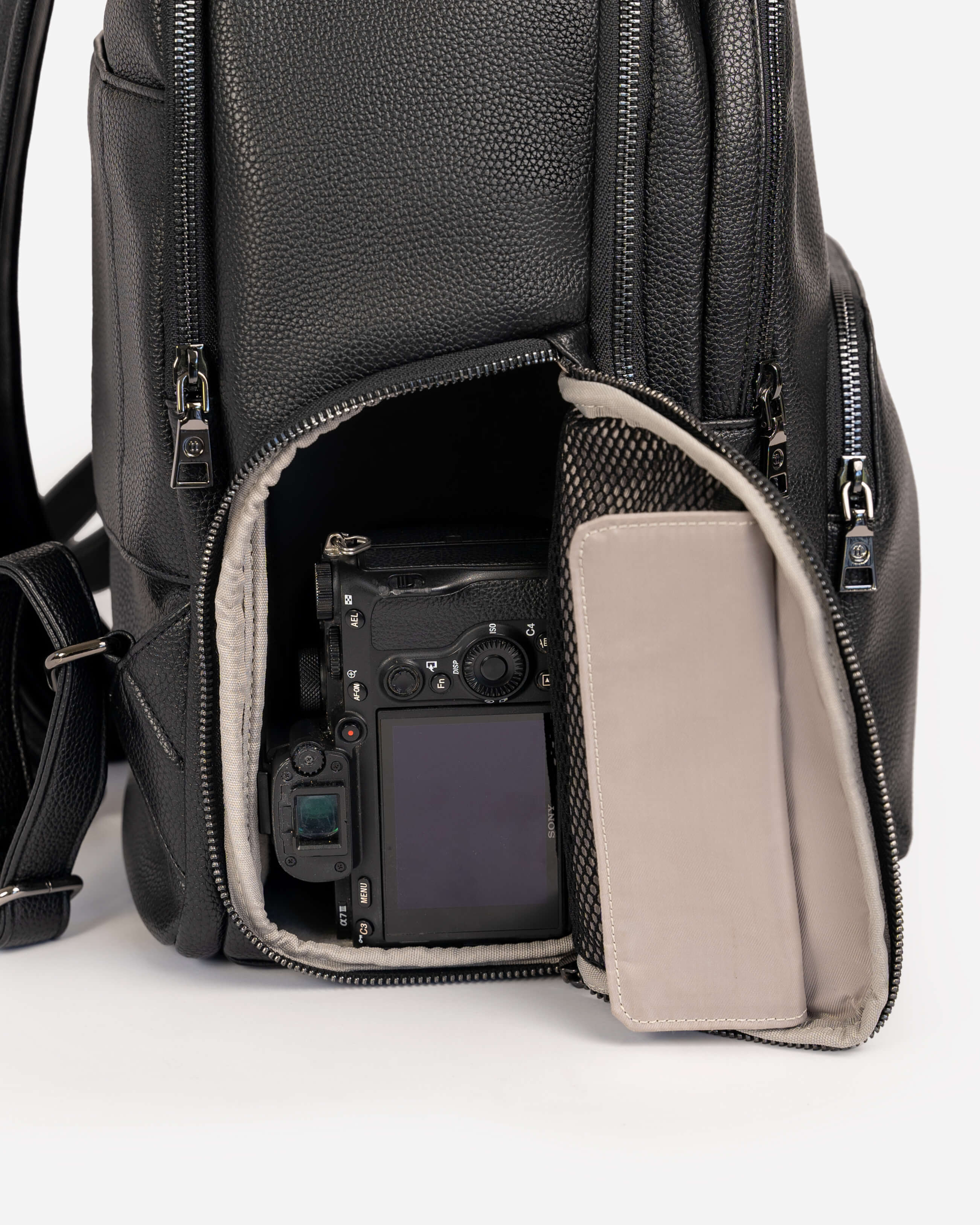 Tildy Backpack + Tech Case (Black)-4