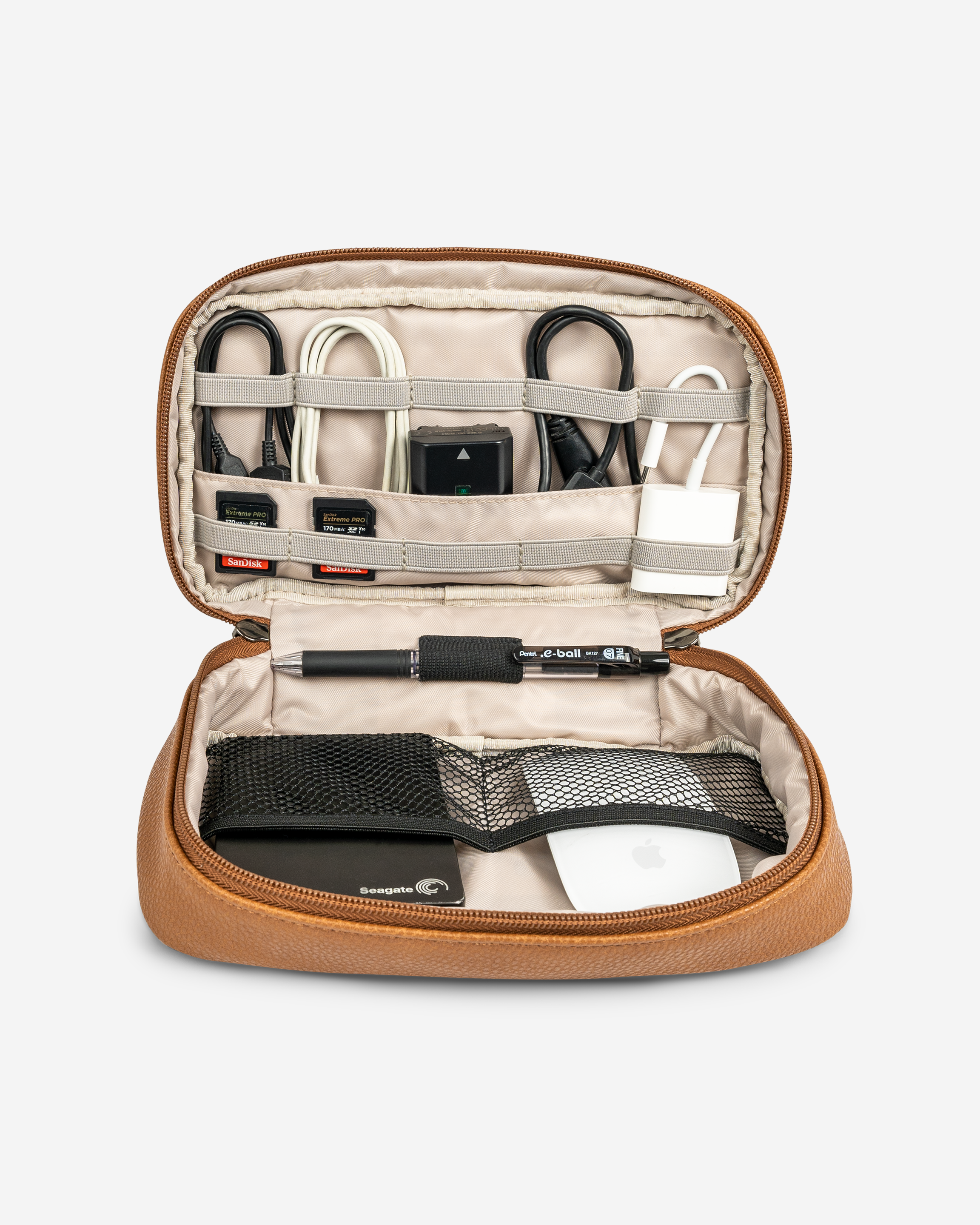 Tech/Cable Organiser Case (Tan)-7